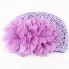 Sweet Flower Crochet Beanie Knitted Cap Hat Newborn Toddlers Girl Warm Handmade Caps 4 Colors Drop Shipping -125
