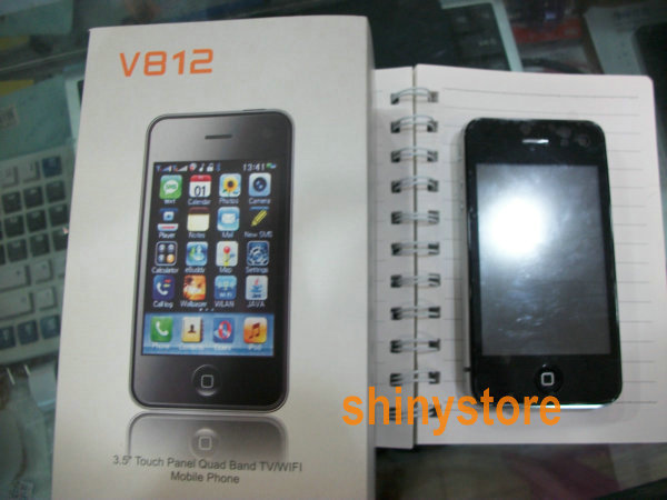 Wholesale - 3.5 Inch WIFI TV JAVA V812 Quadband Dual Sim Card Dual Standby cell phone