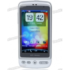 G700 3.2"  Screen Dual SIM Dual Network Standby Quadband GSM TV Cell Phone w/ Wi-Fi - White