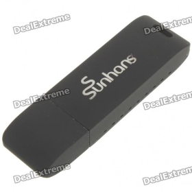300Mbps 802.11b/g/n 2.4GHz USB 2.0 Wifi/WLAN Wireless Network Adapter - Black