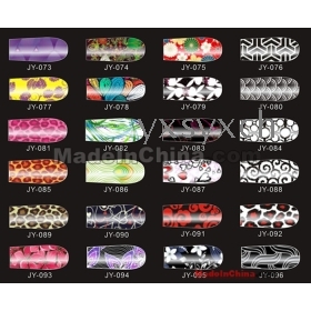BY china post 100 sets (12 pcs/set) Brilliance Shiny Self Adhesive Minx Nail Sticker Nail Patch Art Product in stock 