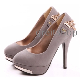 2012 Sexy women's singles shoes 2012 new high with waterproof hanging chain fashion high heels shoes size 34-39