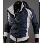 Free shipping -HOT 2013 new men's jackets stand collar sweater zipper decorative buttons Slim men's coats Outwea No:203