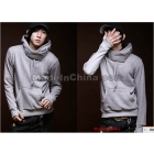 Free shipping - 2013 new winter men's Coat Slim stylish casual Even gloves Hooded sweater men jacket Cozy sweater No:120