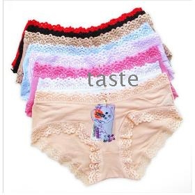 FreeShipping 10pcs/lot  2013 Sexy lace underwear women's modal low-waist briefs One-piece Underpants
