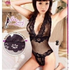 Wholesale - Sexy  Black Dress+G-String sheer bustier Corsets 09