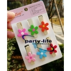 6pcs/set Color flower shape Wooden Clothes Socks Memo Photo PostCard Clip, 100sets/lot,free shipping 