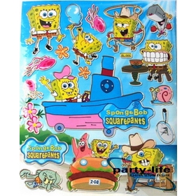 (BL-569) DIY Spongebob Sticker Wall Door Room Sticker for Kids gift,100pcs/lot,