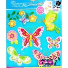 (No.F026) Cartoon  Butterfly Flower 3D Cardboard Sticker Wall Door Room Sticker for Kids gift,50pcs/lot,