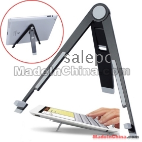 Portable Metal Tripod Adjustable Holder Stand for /Galaxy Tab/Tablet Device-Black 
