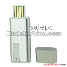 2GB Digital Mini Voice Recorder MP3 Player U-Disk Silvery 