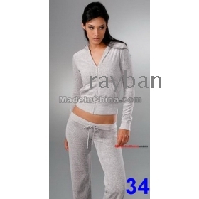 FREE SHIPPING Brand New Velours fashion long Sleeve Sweat suit brand Tracksuit woman's sport suits 07dre