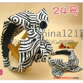 2pcs The large bow hair accessories headband Korean version of the card-issuing the first flower hair band