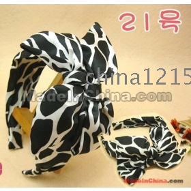 2pcs The large bow hair accessories headband Korean version of the card-issuing the first flower hair band