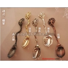 19 kinds of style  carved coffee spoon, cream spoon Free Shipping   20pcs/lot  df16