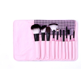 10 PCS Black Goat Hair Nylon Wooden Makeup Brush/Brushes Set Make Up Brush,Free Shipping 