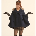 Black  Hot Sale New Fashion Women's Winter Wool Cloke Long Coat have Size S M NO0807063