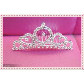 pretty women silver pretty women wedding alloy pearl imperial crown diamond headwear necklace NL-530 