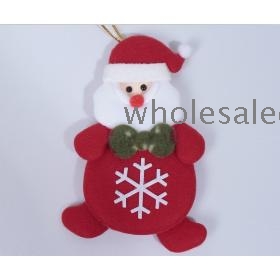 Christmas Ornament Decoration Snow Pattern Santa Clause Accessory Red WD12112901