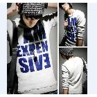 Simple Fashion Letters Printed Long Sleeve T-shirt Grey SW13061507