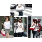 free shipping New Arrival Fashion Womens handbags Colorblock Seamed Chain Tote Bag 4 COLOURS 81317