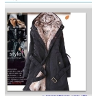 Plus size free shipping Winter coat Hot Fashion High Quality Hairy Inside Lady's Warm Coat Black S/M/L/XL/XXL/XXXL/XXXXL SW11091903     