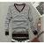 Free shipping Men's Coat Special Design Men's V Collar Stripe Sweater Grey M/L/XL O12021113
