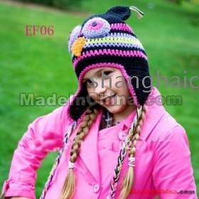 popular owl crochet beanie, popular owl beanie,children crochet beanie 40pcs as014