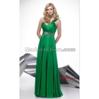 2011 new green Sheath/Column One-shoulder Floor-length Beading party evening Prom Dress