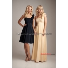 2012 A-line Floor-length One-shoulder Chiffon Bridesmaid Dresses Prom evening party Dresses 