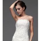 2013 new style Ivory Mermaid Strapless Lace-up Court Train Sequin Tulle  Bridal Wedding Gown dress
