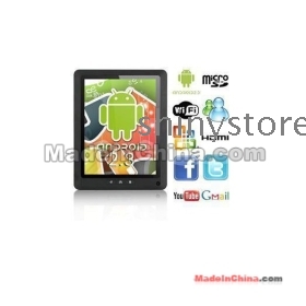 Wholesale - 8 Inch Android 2.3 Tablet PC Bluetooth S5PV210 Cortex A8 1.2GHz 512 4GB HD A820 