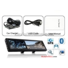 3pcs 4.3 Inch Car GPS Navigation with Bluetooth Rearview Mirror 4GB Card free late 3D Maps