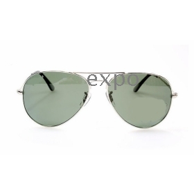 Wholesale - free shipping 2012 Best Quality Silver Frame Green Lens Men's Sunglasses Eyewear 10pcs/lot Come with Box