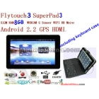 SuperPAD 3 10.2 10 inch Android 2.2 flytouch 3 GPS WIFI 8gb 3G 512  with keyboard case