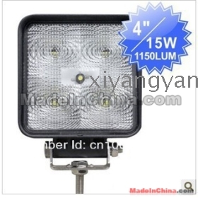 Free shipping 4PCS 12V&24V 15W led work light,Off-road Tractor LED Light Super bright 15W LED Work Flood/Sopt beam  <<4