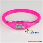 Free shipping,new Silicone Minus Ion Sports Wristwatch Bracelet Sports watch                   