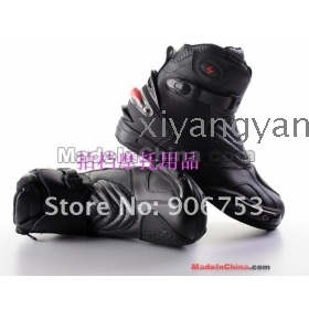 free shipping Men's Racing boots Motorcycle Boots Motocross Boots Motorbike leather Boots Cycling boots bicycle boots144
