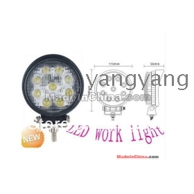 8PC 9LED 4.5" ROUND 27W WHITE DAYTIME DRIVING LIGHT FOG LAMP LED WORK LIGHTS KIT