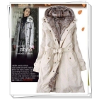Free Shipping fur lining women's fur coats winter warm long coat jacket clothes   