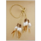 Wholesale - women 's feather weaving rope taenia headwear topknot headdress hair waist band XL025 