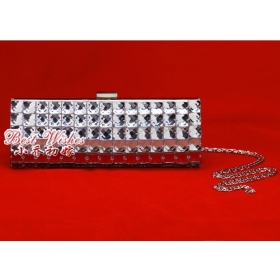 Wholesale free shipping women lady rhinestone crystal evening bag bags party handbags purse Clutch design