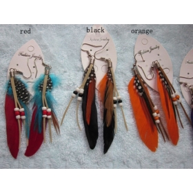 Wholesale - bird feather plume earring earrings hair jewelry accessories earbob eardrop 