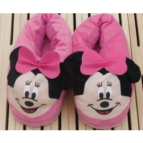 Wholesale free shipping women warm slipper Mickey Mouse winter cartoon cotton slippers home shoes free size plush lovely 