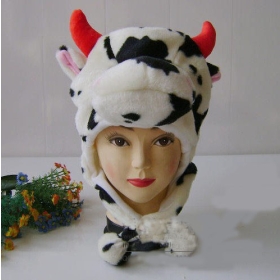 Wholesale - milch milk cow Milchkuh fashion hat winter hats cartoon animal model cap headgear dicer chapeau 