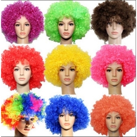 Free shipping-(*^-^*)wholesale 20pcs/lot halloween party wigs fans wig,Football fans wig, Sports party wig, Halloween