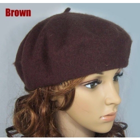 Free Shipping, Beret Hat 100% Wool,excellent quality,wholesale &amp; dropship, - Beret-Hat-Wool-excellent-dropship-brown-colours_4330669_0