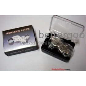 12PCS-New Hot Silver 10x20 Dual Loupe Round Jewelry Loupe-Freeshipping EMS 