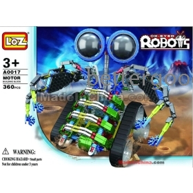 Intelligence toys ox-eyed robots Electric educational SPIDER Motor driven assemble A0016  Freeshipping 