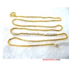 Fashion 14K Yellow Gold Box Necklace chain / 6.27g / 45cm L 
